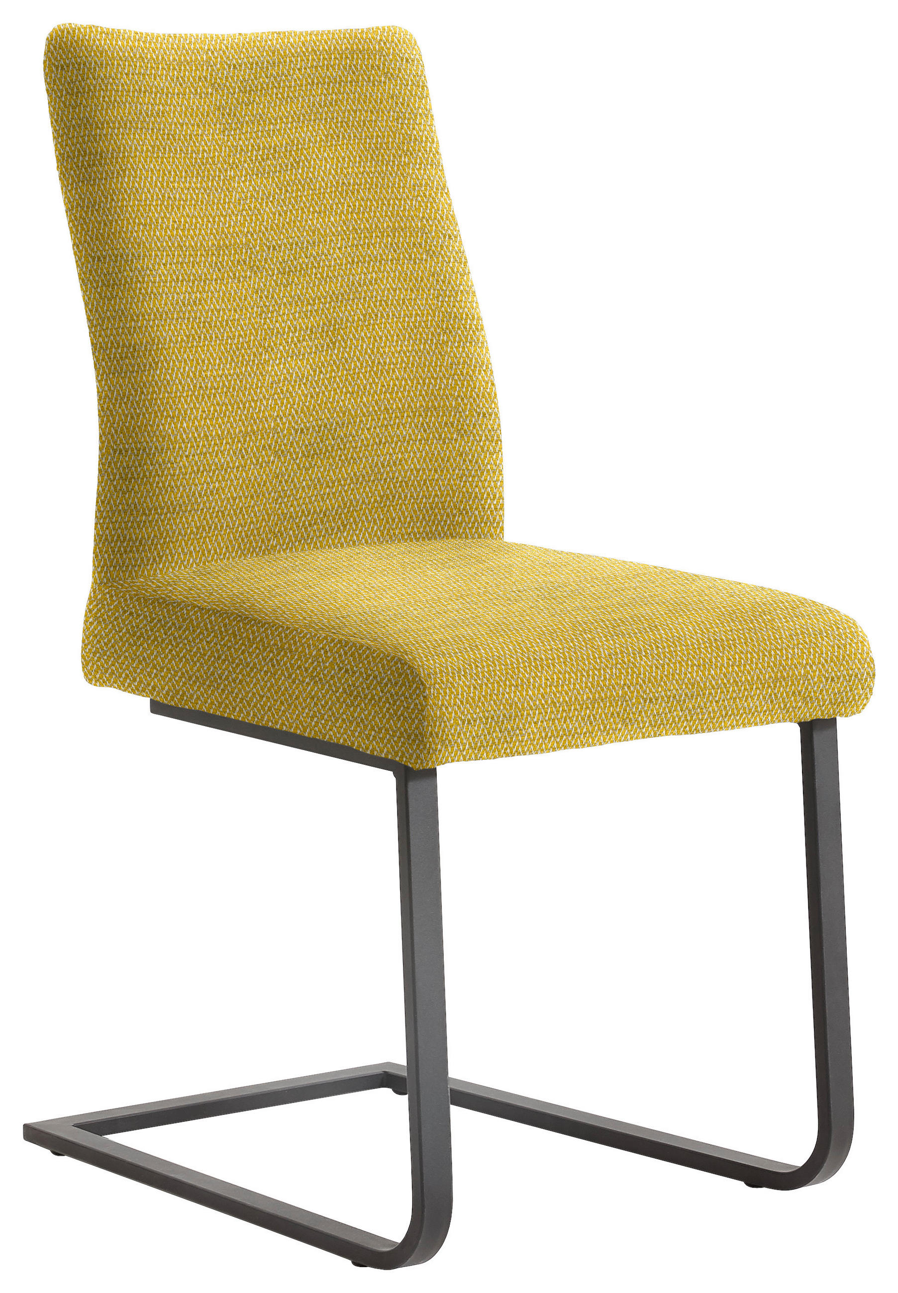 SCHWINGSTUHL  in Stahl Chenille  - Gelb/Schwarz, Design, Textil/Metall (47/93/58cm) - Dieter Knoll