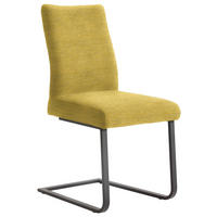 SCHWINGSTUHL  in Stahl Chenille  - Gelb/Schwarz, Design, Textil/Metall (47/93/58cm) - Dieter Knoll