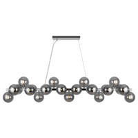 PENDELLEUCHTE 23,8/22,8/123,5 cm  - Chromfarben, Trend, Glas/Metall (23,8/22,8/123,5cm) - MAYTONI