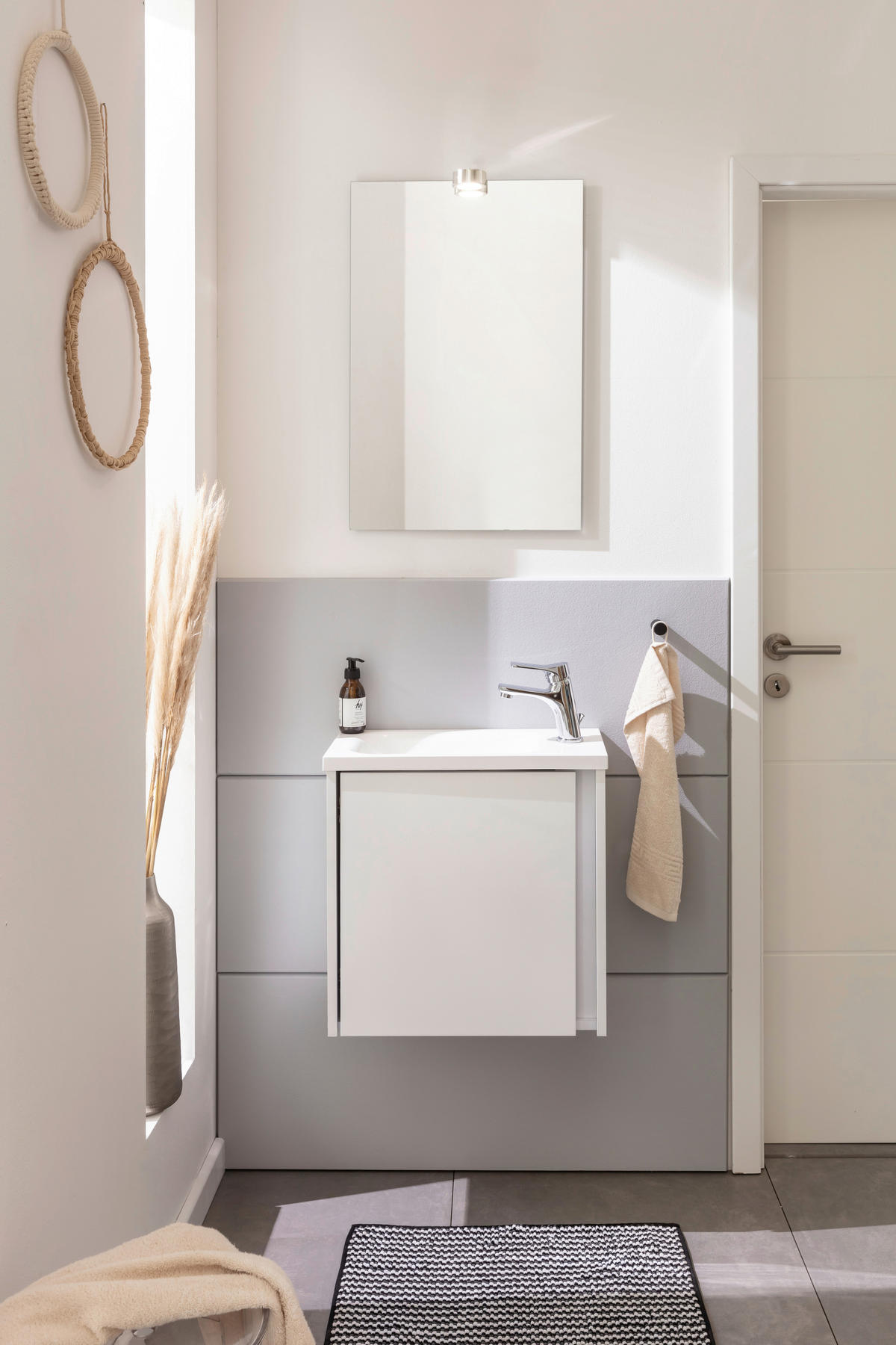 GÄSTEBAD - Weiss, Konventionell, Glas/Holzwerkstoff (50cm) - Xora