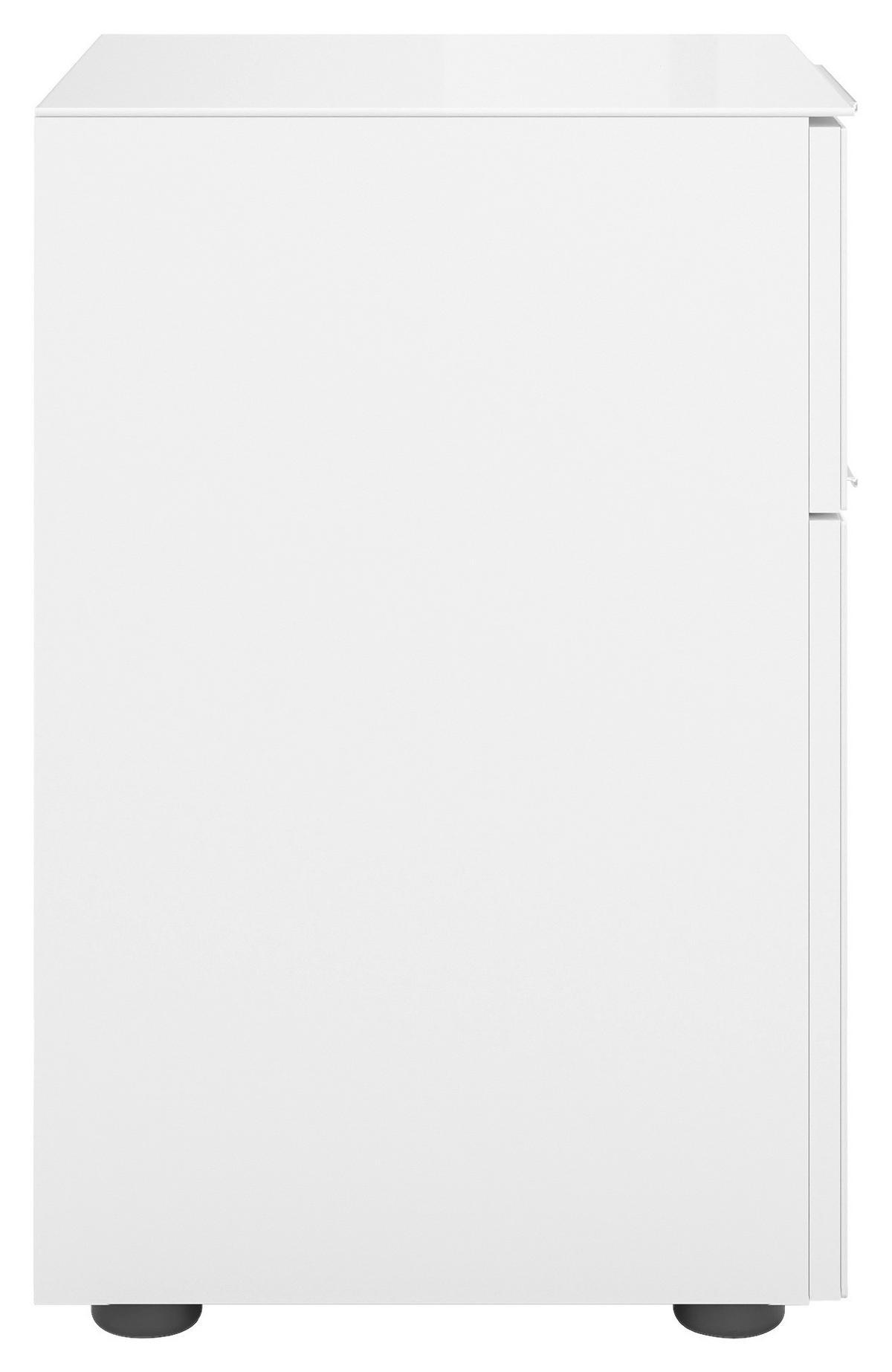 NOČNÍ STOLEK, bílá, 45/60/40 cm - bílá/černá, Basics, kov/kompozitní dřevo (45/60/40cm)