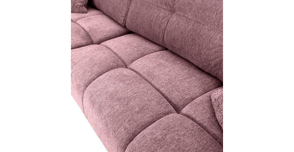 ECKSOFA  in Flachgewebe Altrosa  - Schwarz/Altrosa, KONVENTIONELL, Textil/Metall (180/295cm) - Carryhome
