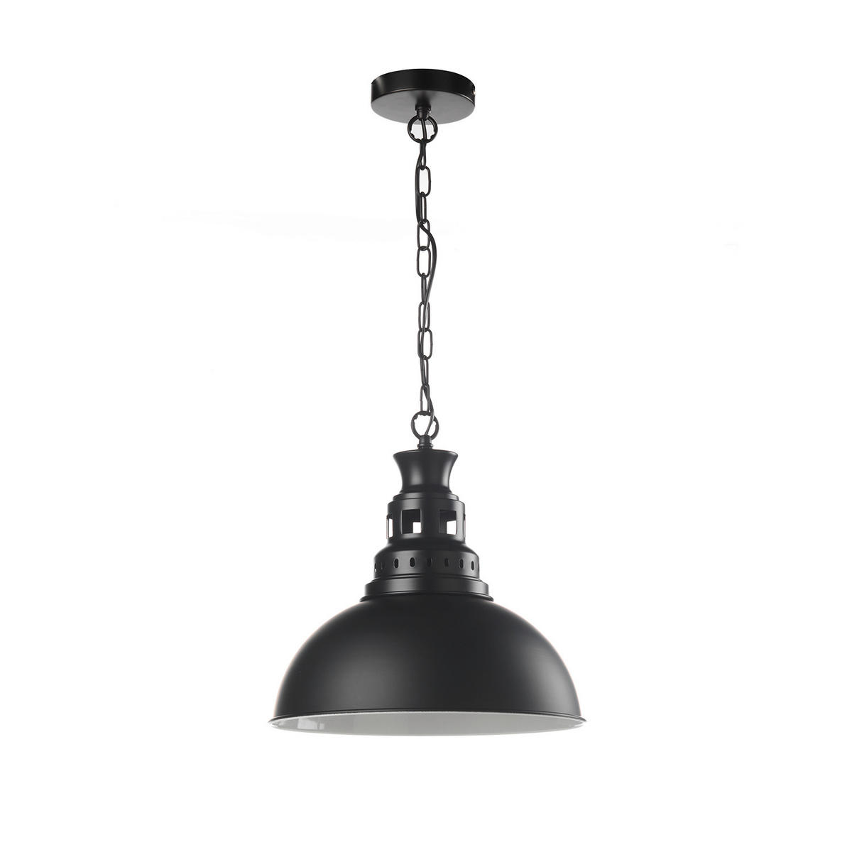 HÄNGELEUCHTE 36/110 cm  - Schwarz/Weiß, Basics, Metall (36/110cm)
