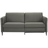3-SITZER-SOFA in Leder Dunkelgrau  - Dunkelgrau/Schwarz, Design, Leder/Metall (190/84/99cm) - Dieter Knoll