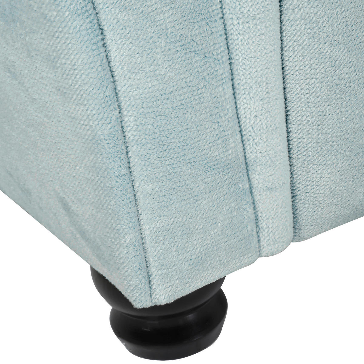 ECKSOFA Mintgrün Plüsch  - Dunkelbraun/Mintgrün, KONVENTIONELL, Holz/Textil (288/190cm) - Carryhome