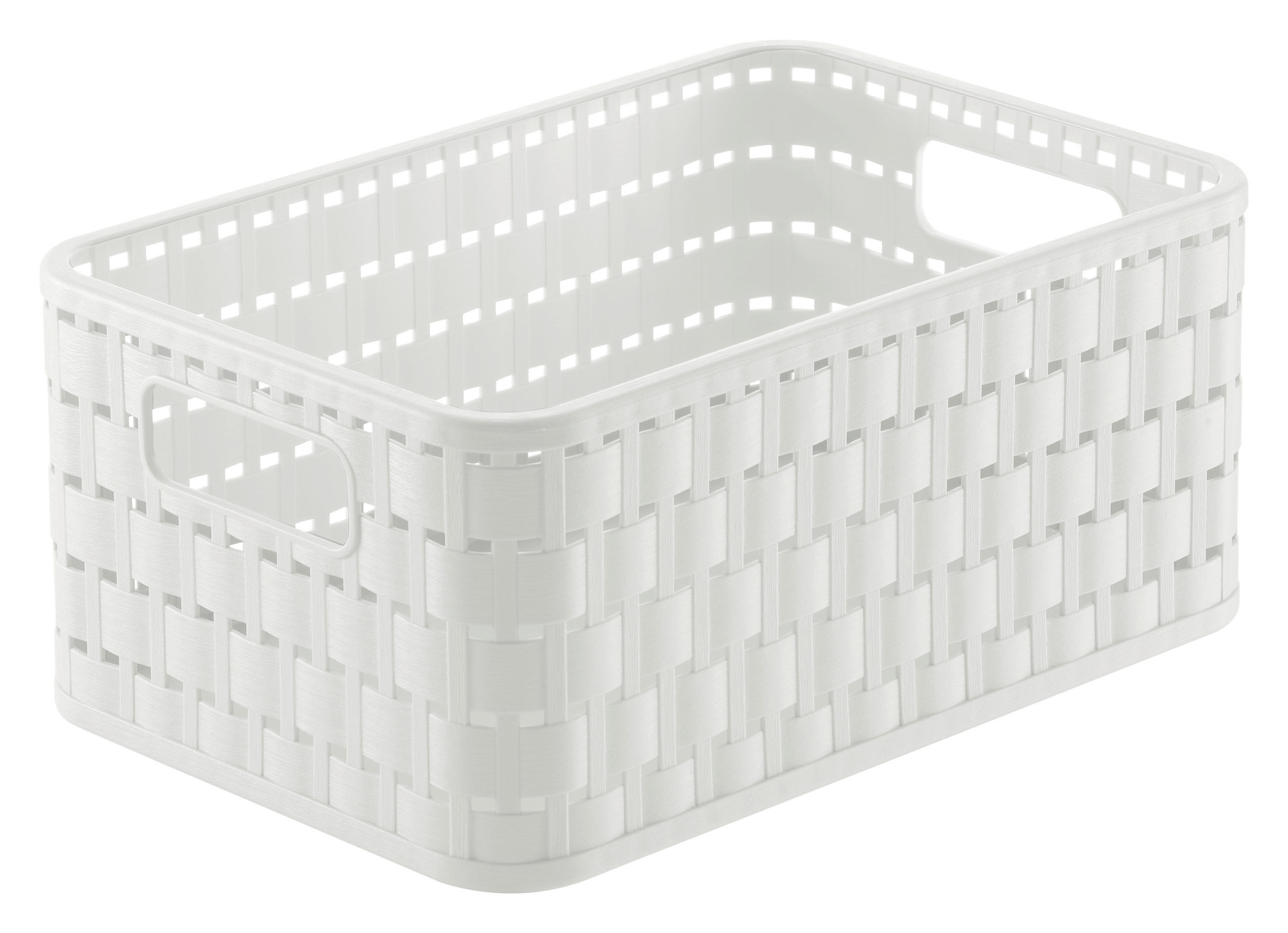 KOŠÍK biela - biela, Konventionell, plast (23,7/15,8/10,8cm) - Rotho