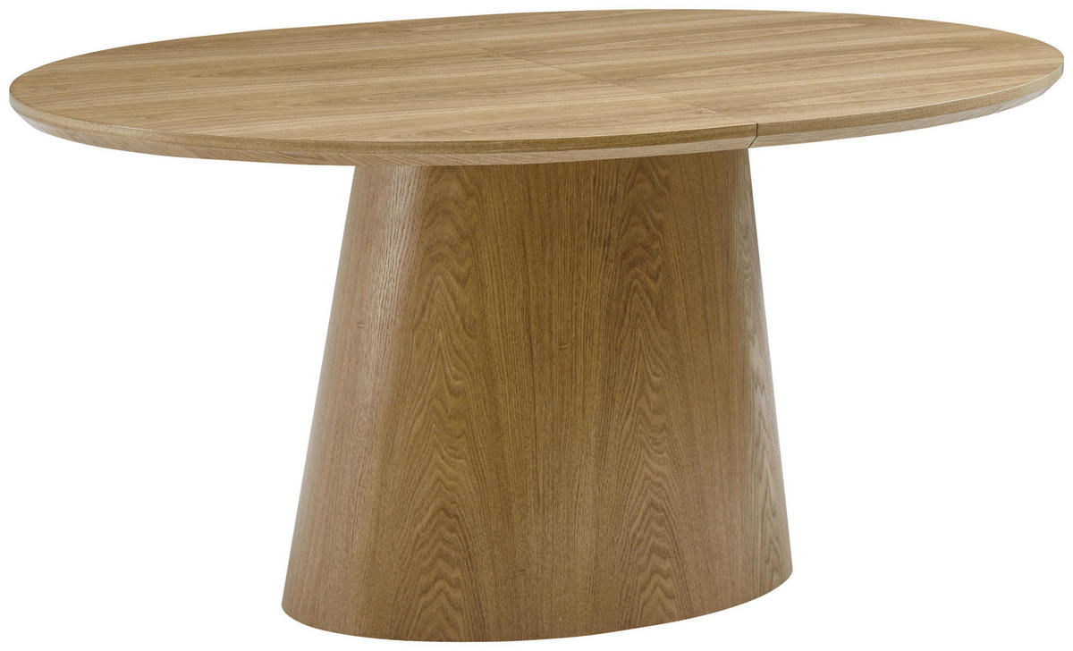 ESSTISCH 160/200/100/76 cm Echtholz  Holz, Holzwerkstoff ausziehbar oval Eichefarben  - Eichefarben, MODERN, Holz/Holzwerkstoff (160/200/100/76cm) - Livetastic