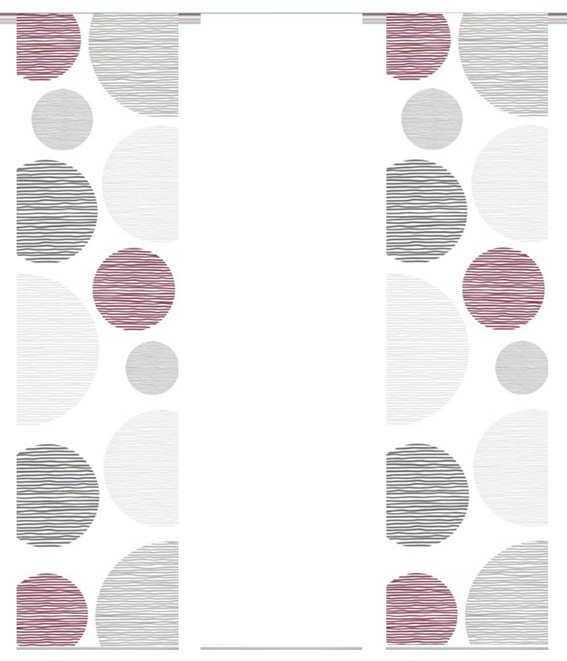 FLÄCHENVORHANG  3 Stück  halbtransparent   60/245 cm  - Bordeaux, Design, Textil (60/245cm)