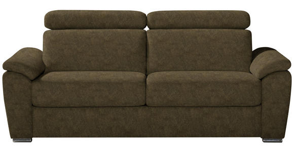 SCHLAFSOFA Flachgewebe Grün - Chromfarben/Grün, KONVENTIONELL, Textil/Metall (206/86-104/98cm) - Novel