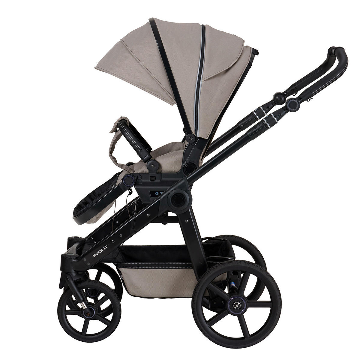KINDERWAGENSET ROCK IT HB Outdoor  - Karamell/Schwarz, Basics, Textil/Metall (102/58/120cm) - Hartan