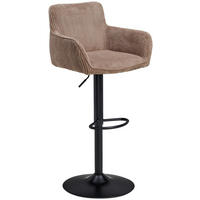 BARHOCKER in Schwarz, Hellbraun  - Hellbraun/Schwarz, MODERN, Textil/Metall (55/91.5-113/52cm) - Livetastic