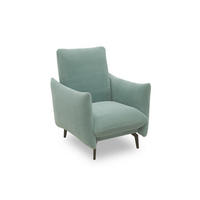 SESSEL in Mikrofaser Mintgrün  - Schwarz/Mintgrün, Design, Textil/Metall (85/102/95cm) - MID.YOU