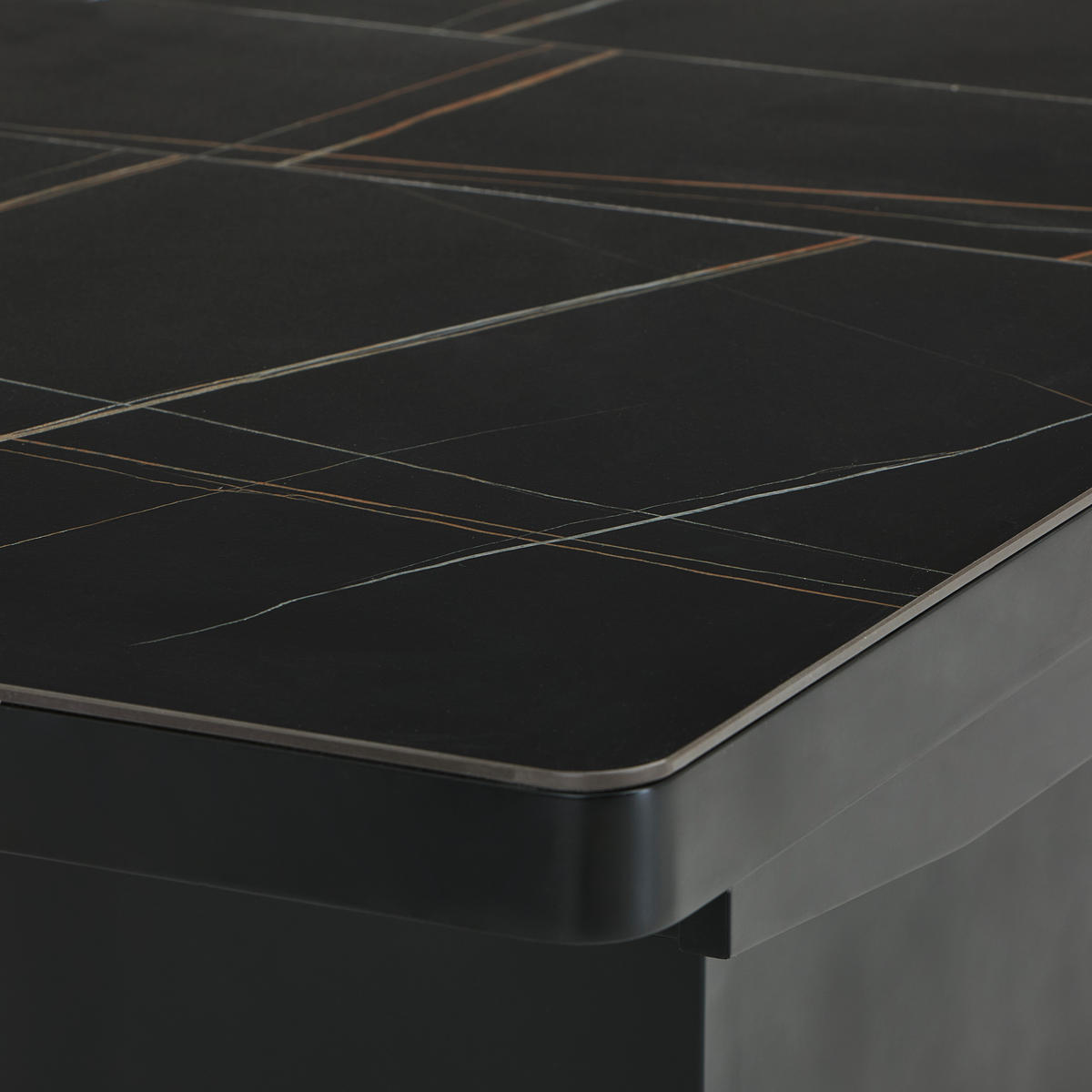 SOFFBORD i metall, keramik 125-150/49,5-79/70 cm  - svart, Design, metall/keramik (125-150/49,5-79/70cm) - Livetastic