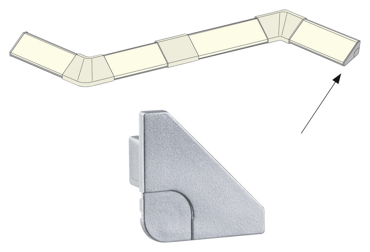 LED-DEKOLEUCHTE DELTA PROFIL   - Basics, Kunststoff/Metall (2cm) - Paulmann
