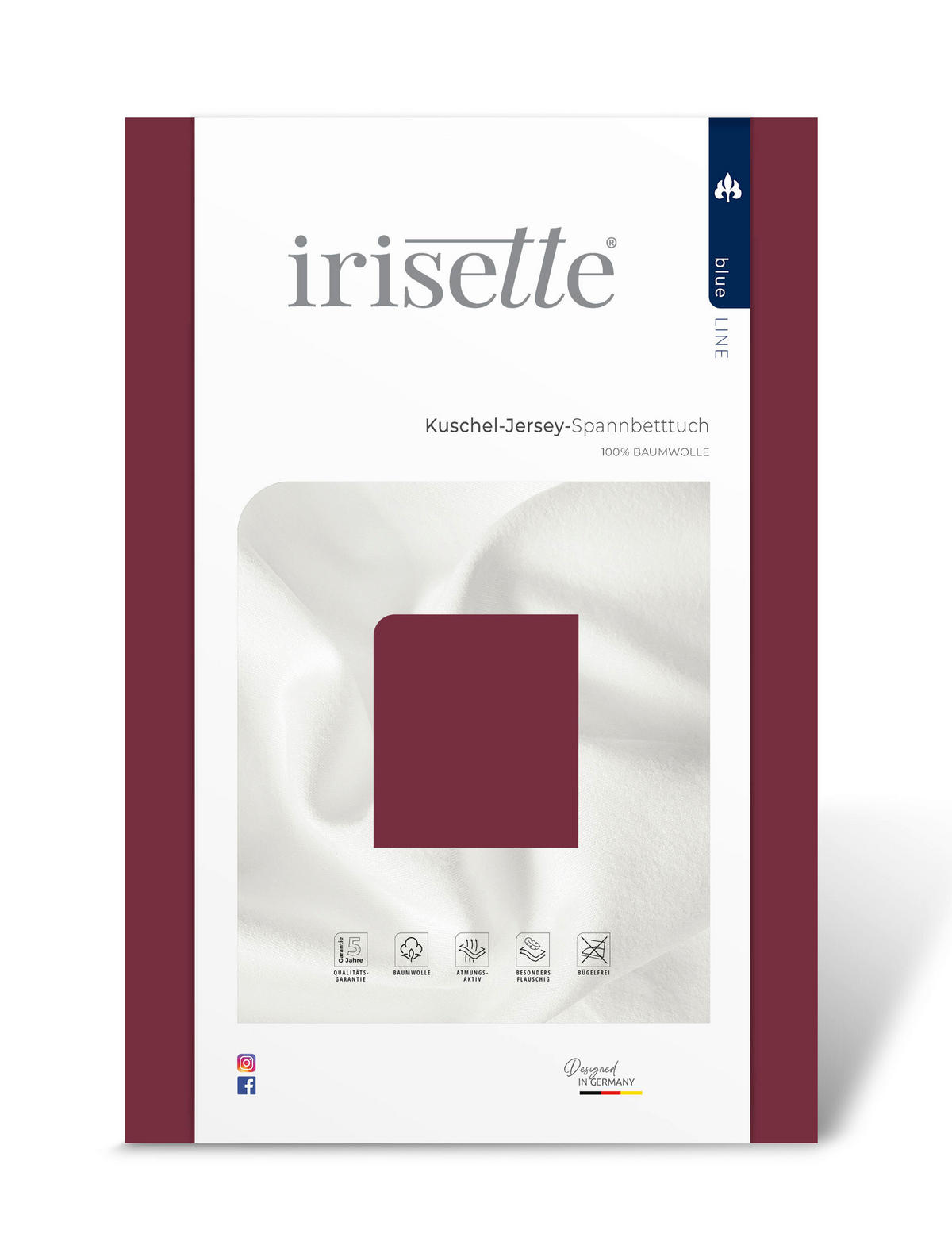 SPANNBETTTUCH Jersey  - Rot, KONVENTIONELL, Textil (90-100/200cm) - Irisette