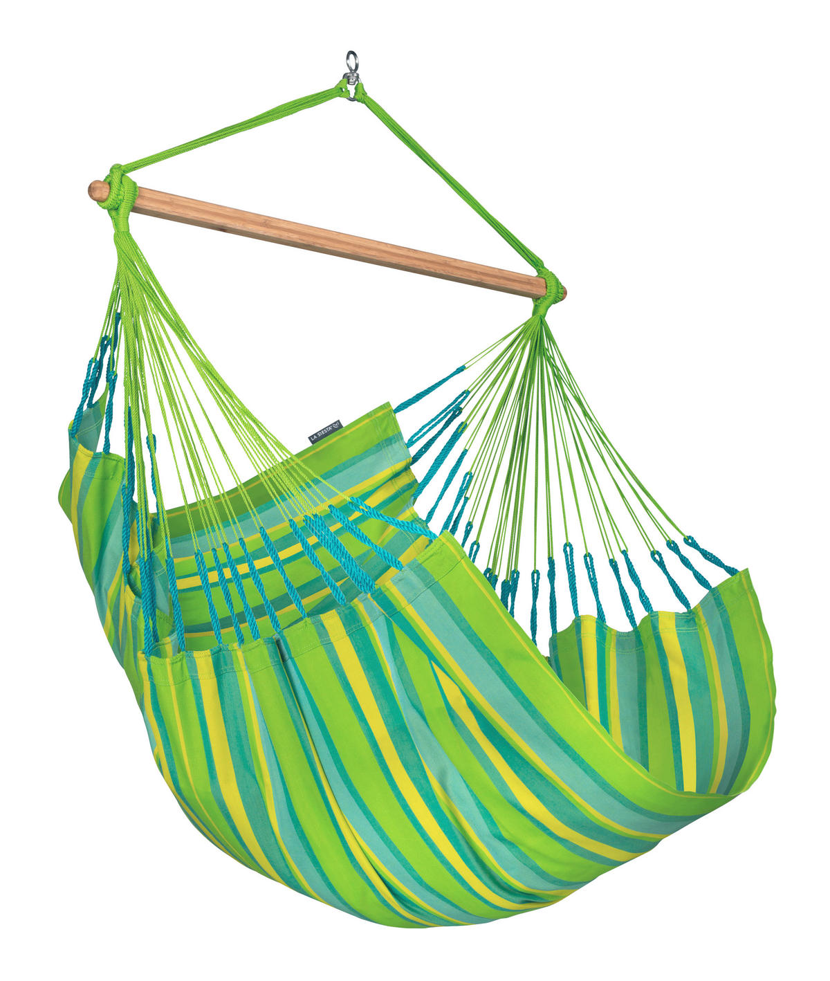 HÄNGESESSEL 110/160/180 cm  - Gelb/Hellgrün, KONVENTIONELL, Holz/Textil (110/160/180cm) - La Siesta