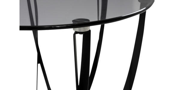 BEISTELLTISCH 50/50/50 cm Grau, Schwarz rund  - Schwarz/Grau, Basics, Glas/Metall (50/50/50cm) - Xora