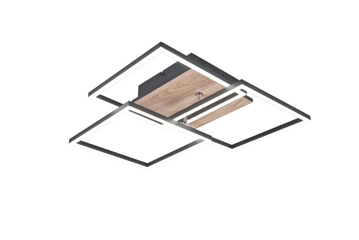 LED-DECKENLEUCHTE    39/42/10 cm  - Braun, Modern, Kunststoff (39/42/10cm)