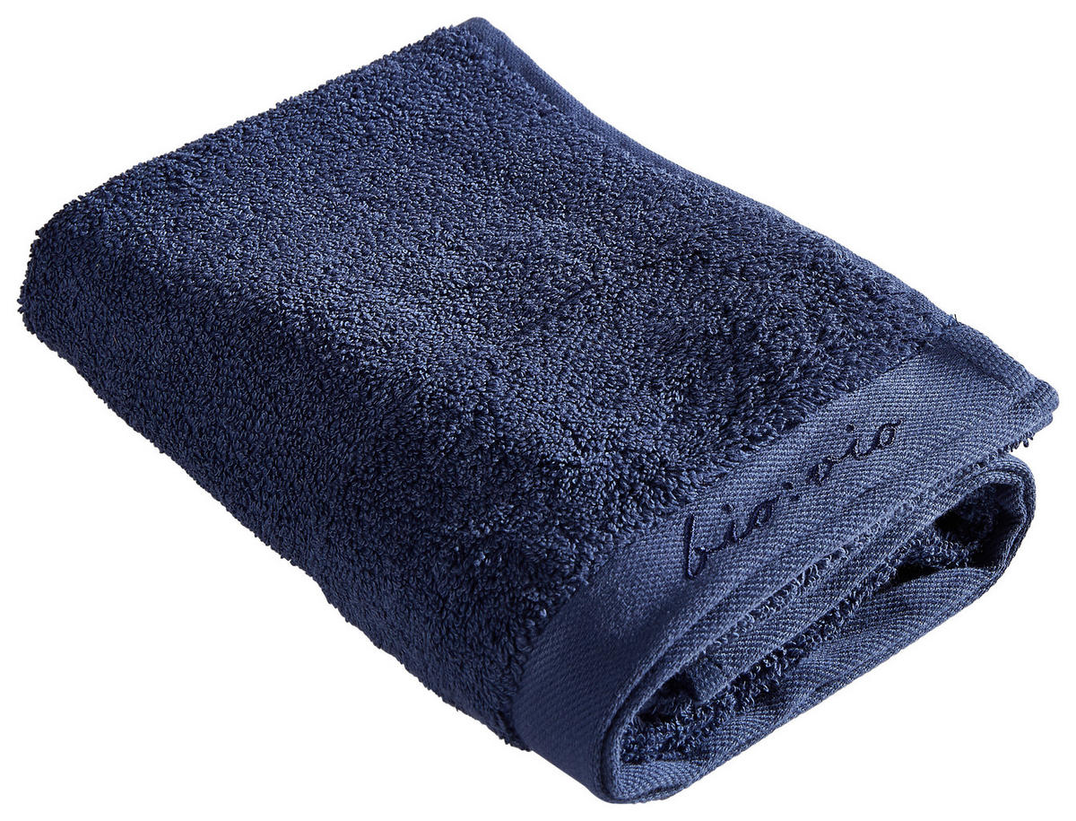 HANDTUCH BONITA Dunkelblau  - Dunkelblau, Natur, Textil (50/100cm) - Bio:Vio