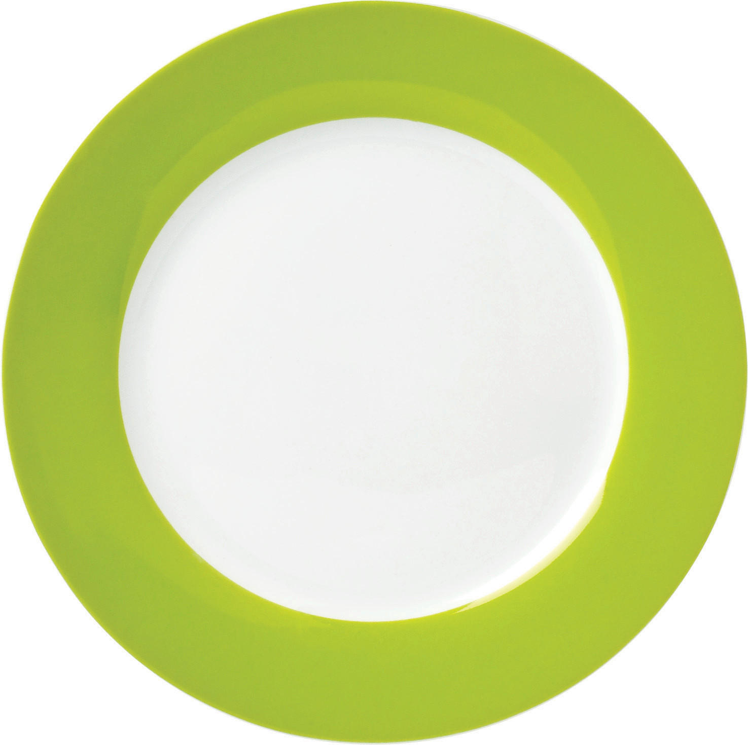 DESSERTTELLERSET VARIO 6-teilig - Weiß/Grün, Basics, Keramik (20cm) - Van Well