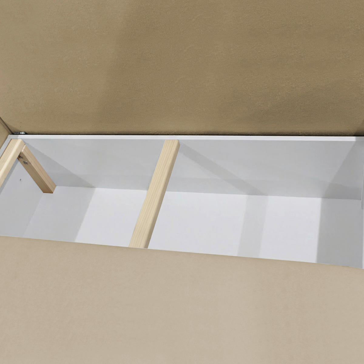 ECKSOFA STERN Beige Bouclé Zierkissen, Rückenkissen, Bettkasten  - Beige/Schwarz, Design, Kunststoff/Textil (152/207cm) - MID.YOU