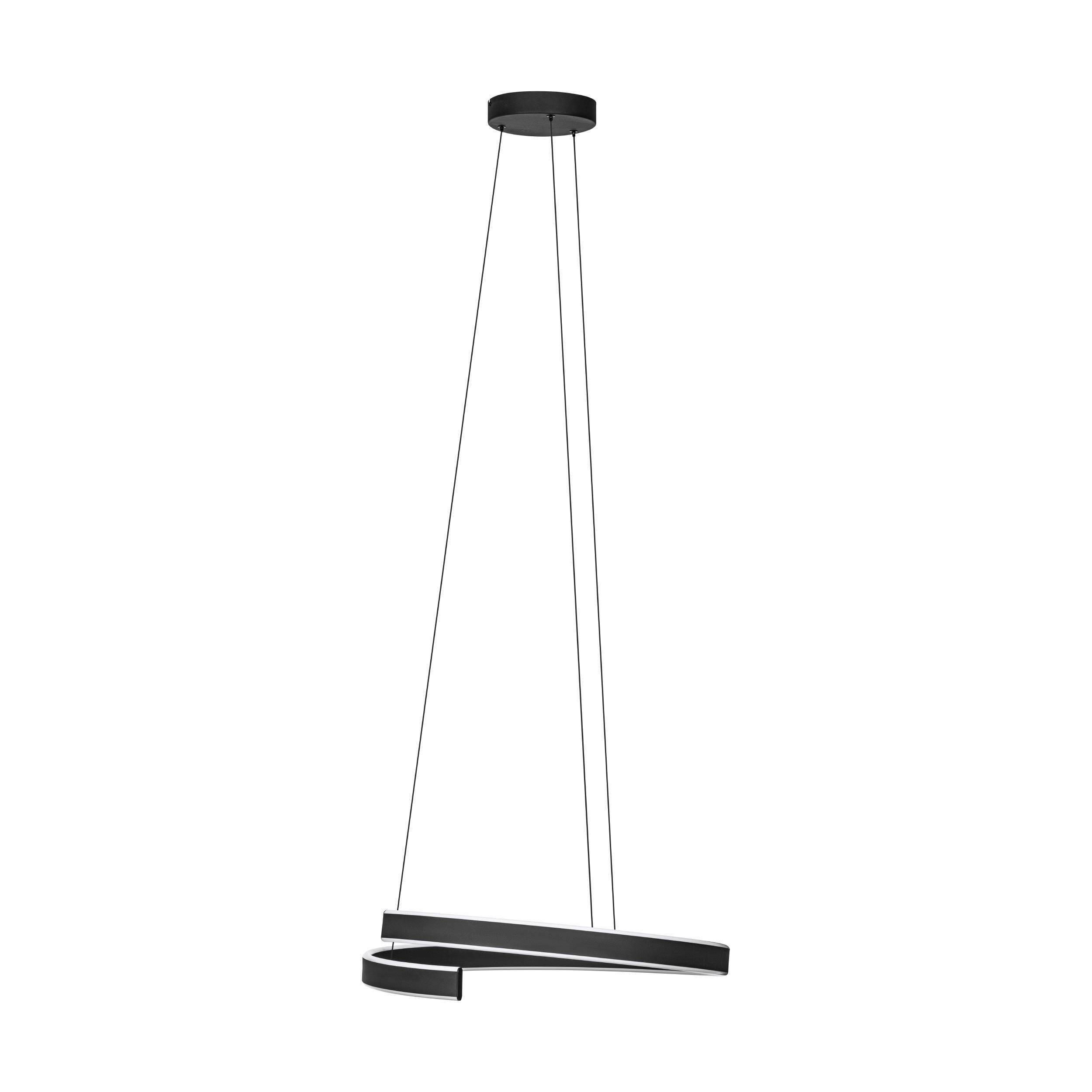 HÄNGELEUCHTE Andabaia-Z 60/154 cm   - Schwarz/Weiß, Design, Kunststoff/Metall (60/154cm)