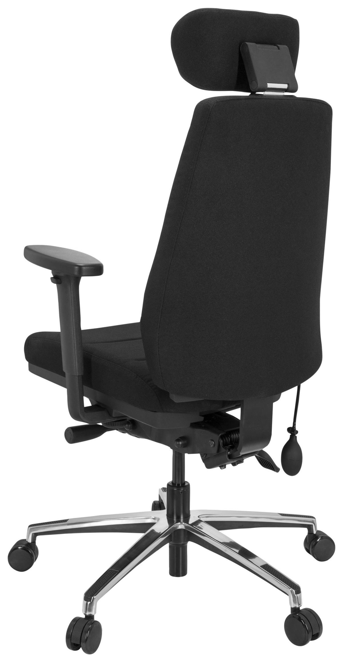 VRTLJIVI STOL tekstil črna  - srebrne barve/črna, Basics, kovina/umetna masa (70/113/56cm) - MID.YOU