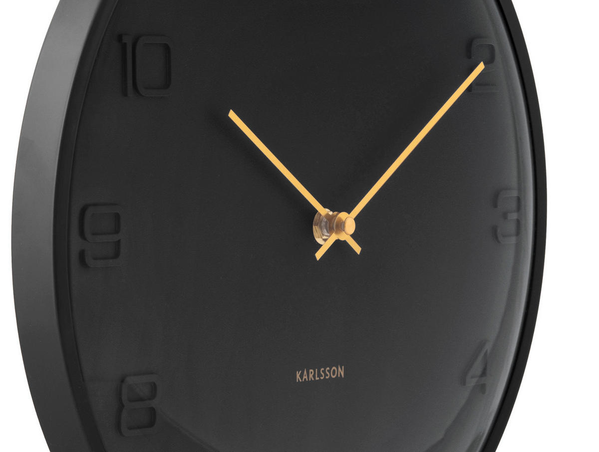 WANDUHR Schwarz  - Schwarz, Basics, Metall (30.5cm) - Karlsson