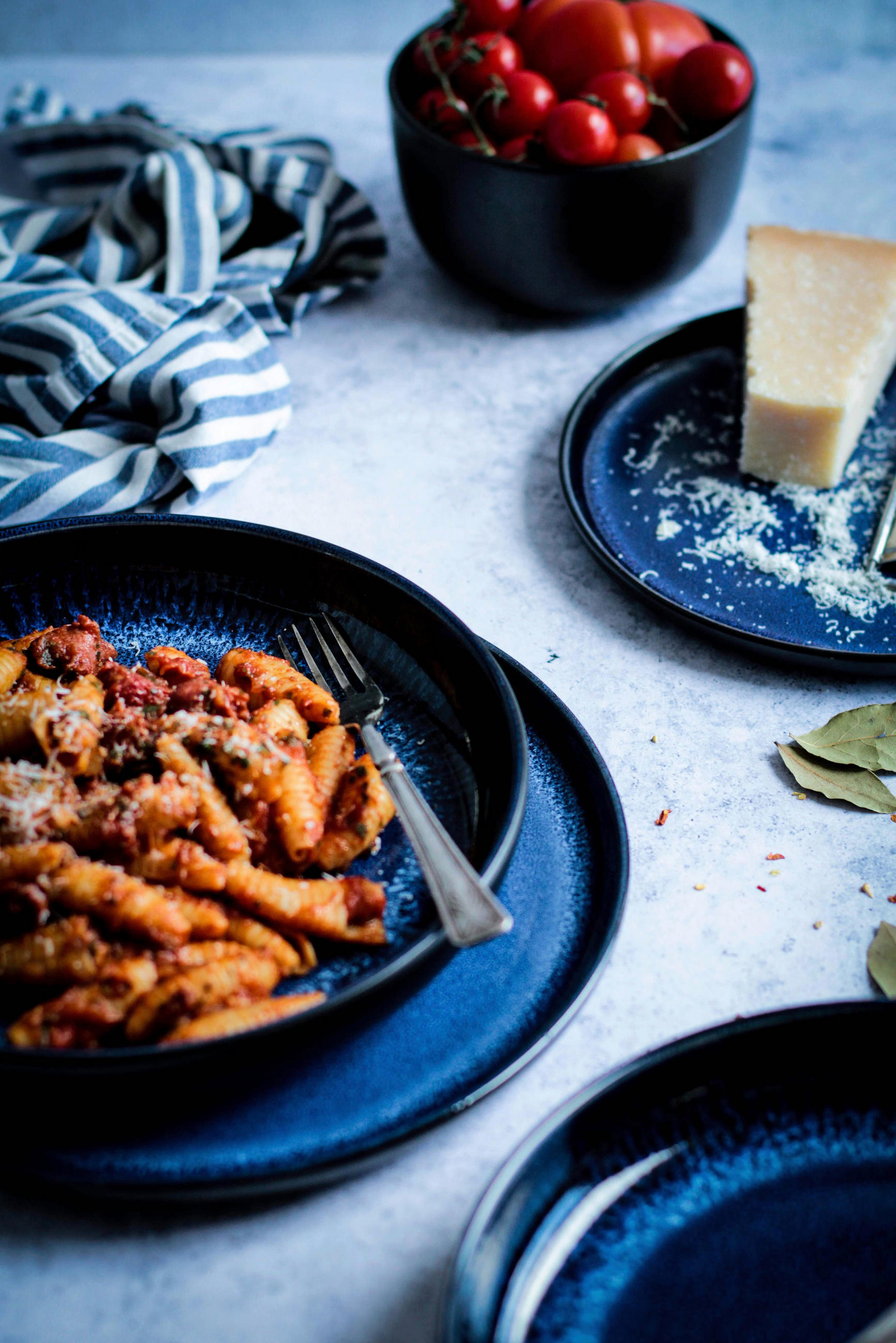 Thumbnail - Mäser Tellerset, Blau, Schwarz, Keramik, 4-teilig, Essen & Trinken, Geschirr, Geschirr-Sets, Teller-Sets