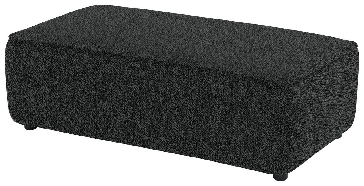 ECKSOFA in Flachgewebe Anthrazit  - Anthrazit/Schwarz, Design, Kunststoff/Textil (164/341cm) - W.Schillig
