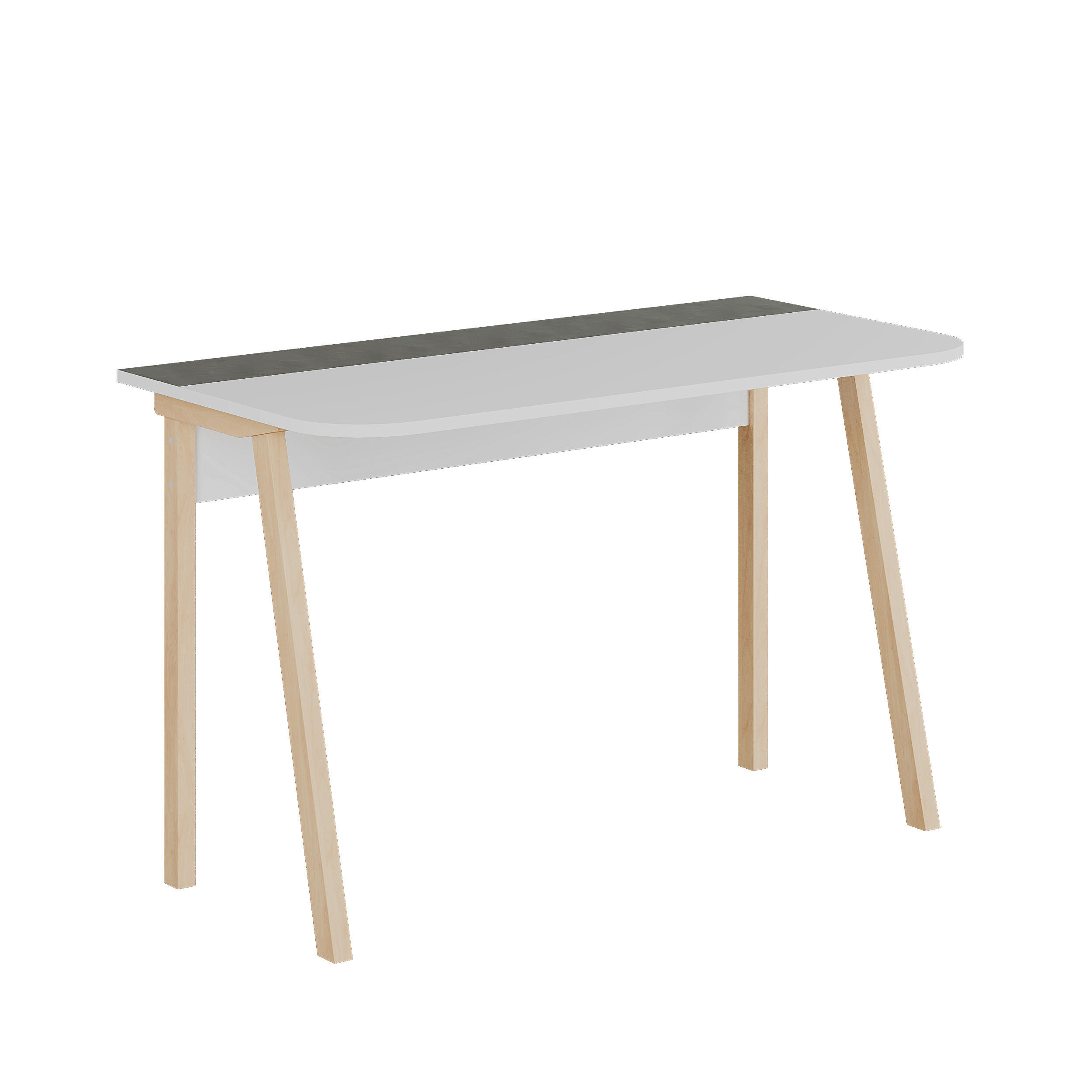 Livetastic Computertisch Weiß, Dunkelgrau 60x75x120 cm