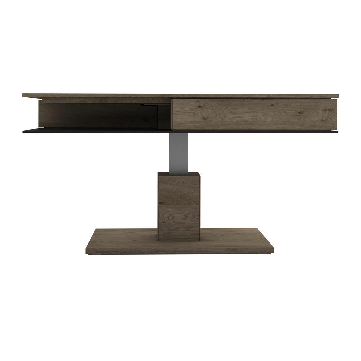 COUCHTISCH in Holz, Glas 120/75/46 cm  - Eichefarben/Anthrazit, Design, Glas/Holz (120/75/46cm) - Voglauer