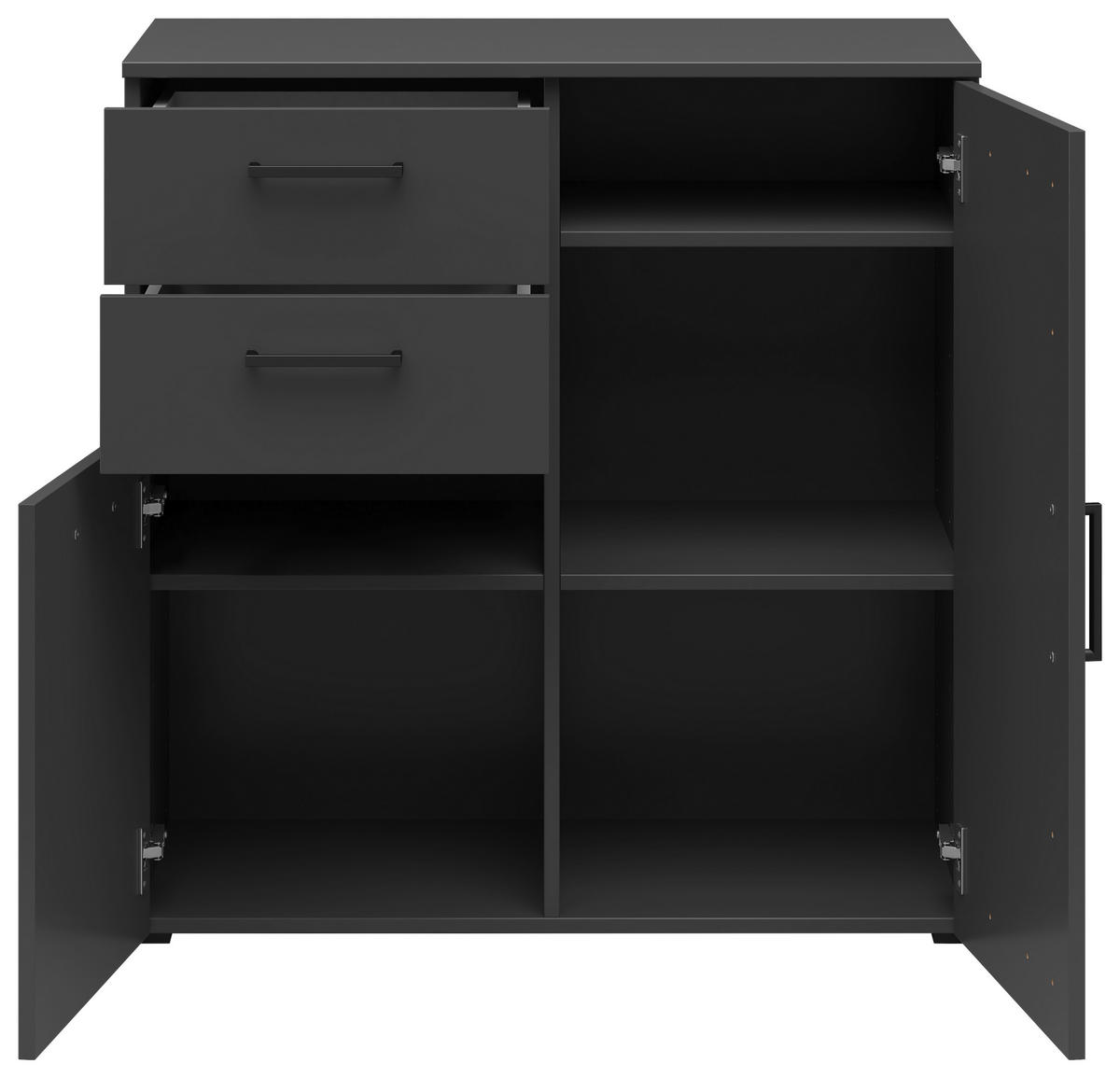 KOMMODE 80/83/40 cm  in Graphitfarben  - Anthrazit/Schwarz, Modern, Holzwerkstoff/Kunststoff (80/83/40cm) - Carryhome