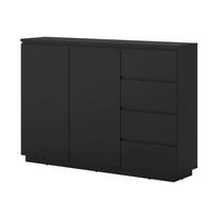 HIGHBOARD Bilbao 150/104,5/34,5 cm 4 Schublade(n)  - Schwarz, Design, Holzwerkstoff (150/104,5/34,5cm) - MID.YOU