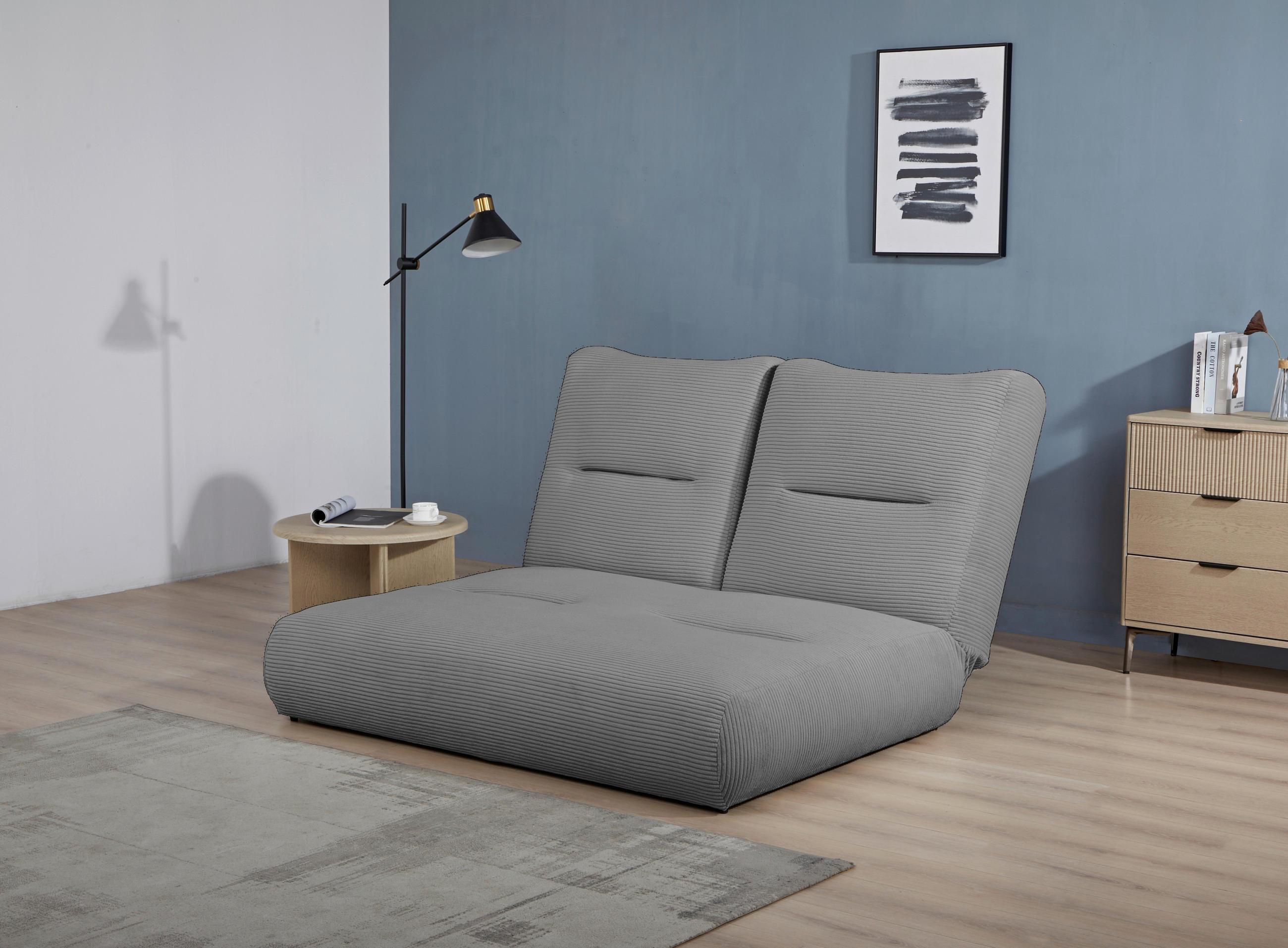 BÄDDSOFFA i manchester mörkgrå  - mörkgrå, Design, textil (159/88/160cm) - Livetastic
