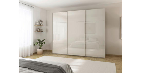 SCHWEBETÜRENSCHRANK in Champagner - Champagner, KONVENTIONELL, Glas/Holzwerkstoff (242/223/68cm) - Novel