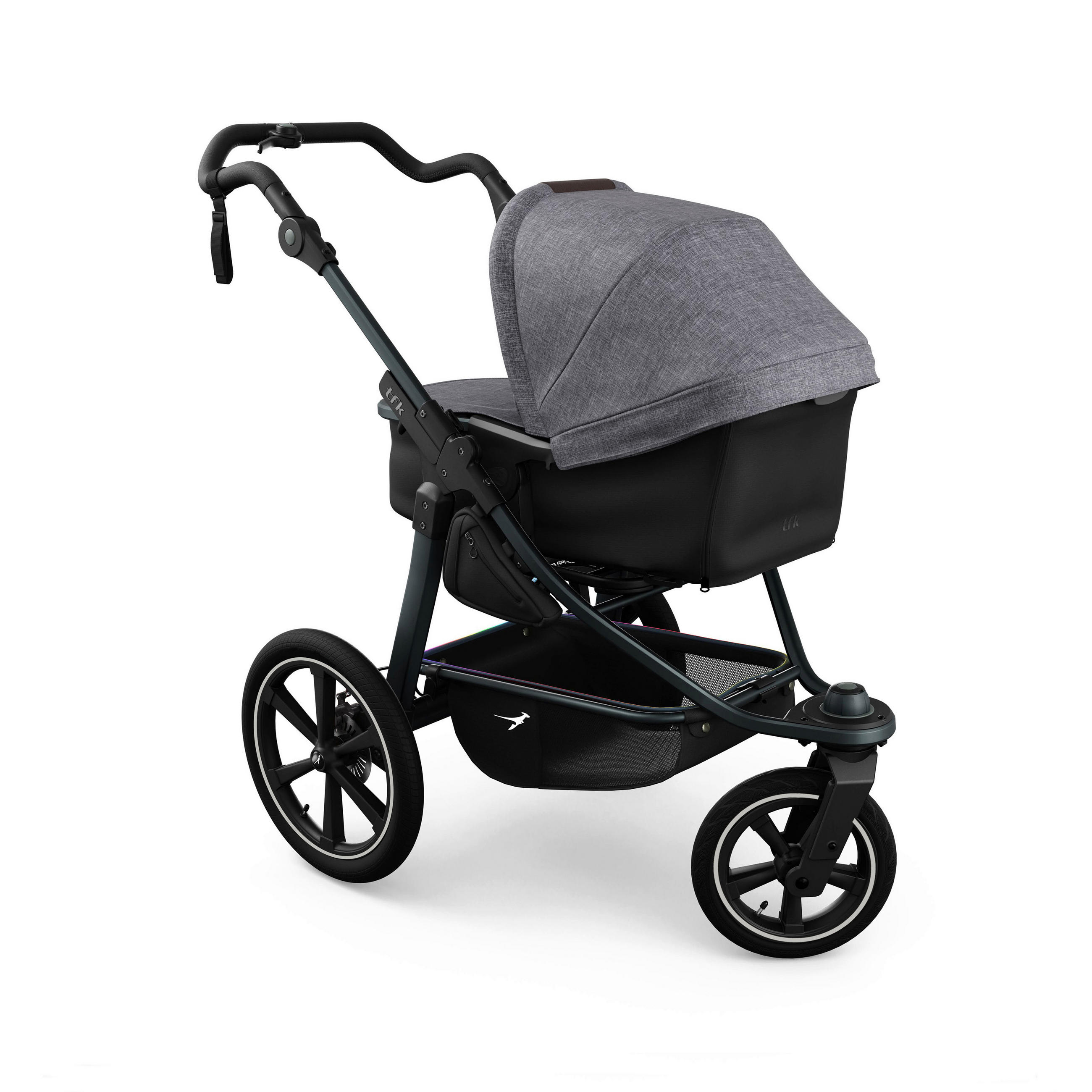 KOMBIKINDERWAGEN  tfk pro 2-in-1 Kombikinderwagen  premium grau  - Anthrazit/Grau, Basics, Textil/Metall (66/118/110cm) - TFK