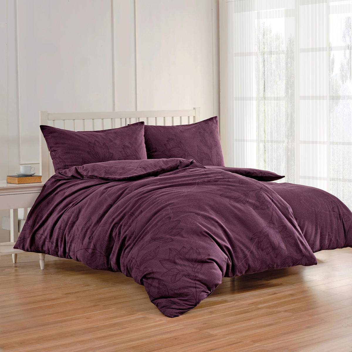 BETTWÄSCHE 2-teilig Flanell 140/200 cm  - Beere, Basics, Textil (140/200cm) - Florella