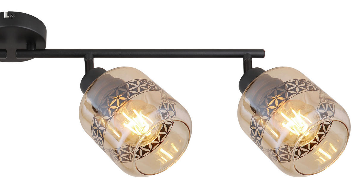 REFLEKTOR  Lazarus   70,5/11/25 cm          - črna, Design, kovina/steklo (70,5/11/25cm) - Globo