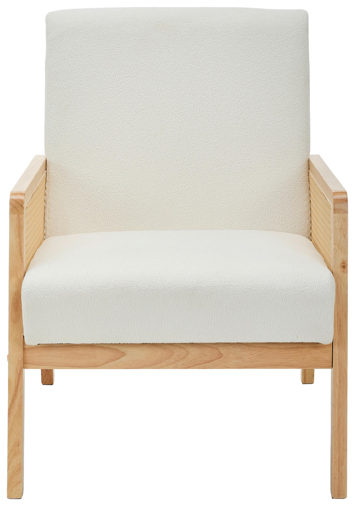 RATTANSESSEL Weiß  - Naturfarben/Weiß, Trend, Holz/Kunststoff (68/85/77,5cm) - Livetastic
