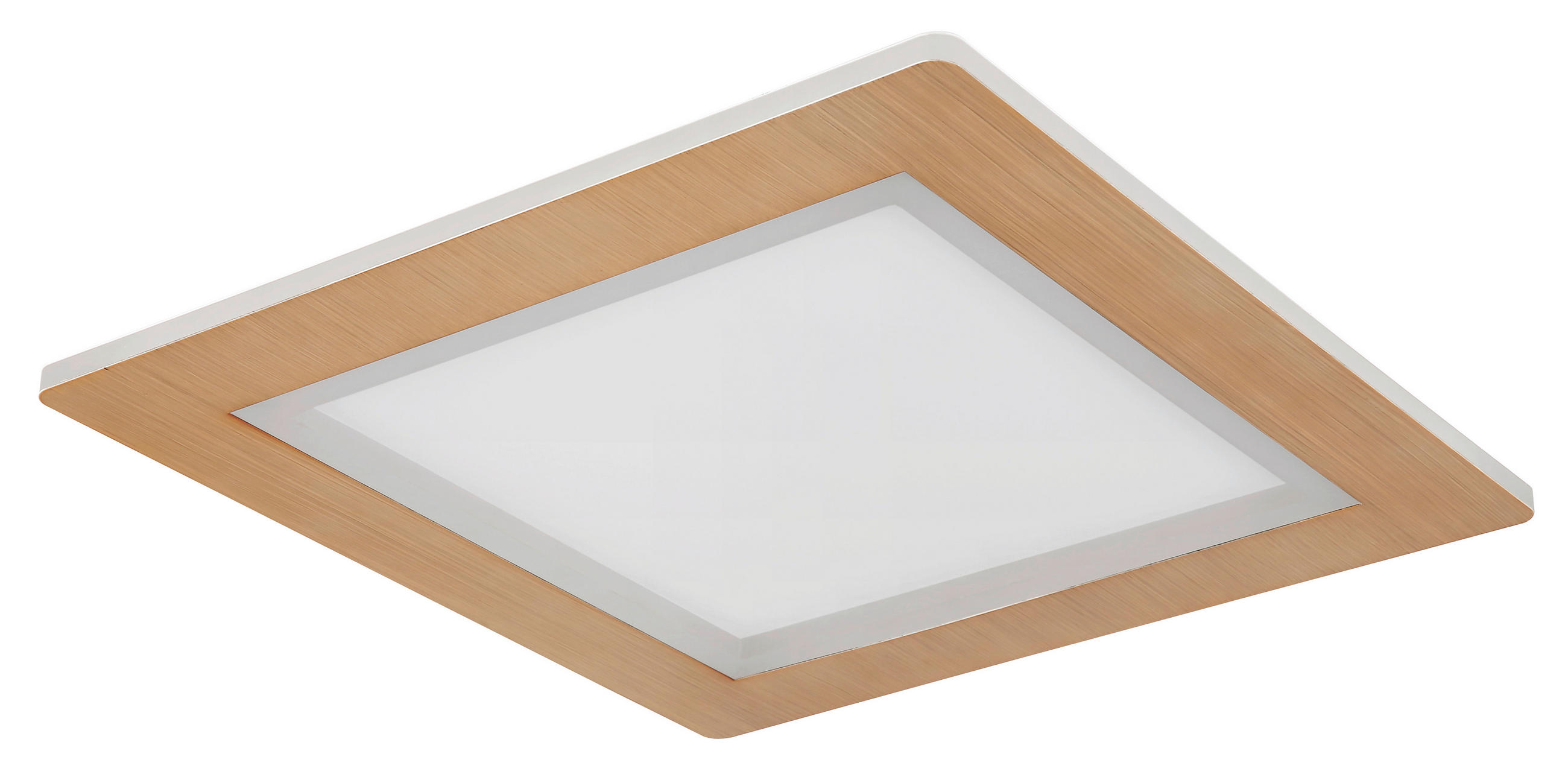 LED-DECKENLEUCHTE 40/40/5 cm   - Opal/Weiß, Basics, Kunststoff/Metall (40/40/5cm) - Globo