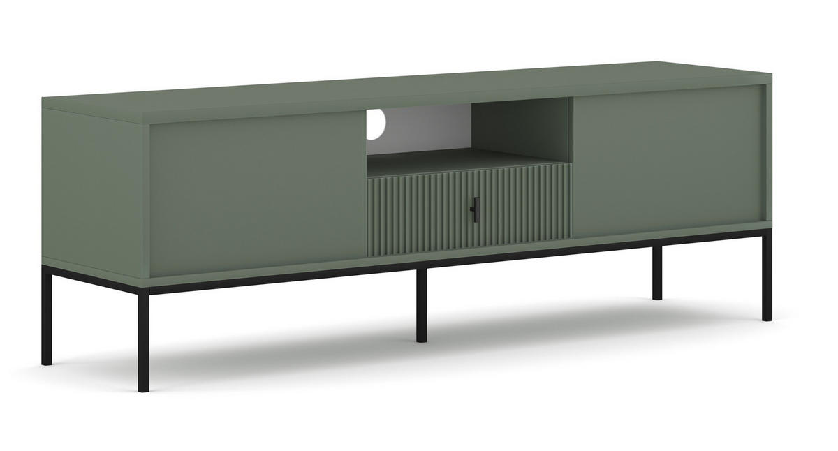 LOWBOARD Maggiore  in 154,5/52,4/39 cm  - Goldfarben/Schwarz, Design, Holzwerkstoff/Metall (154,5/52,4/39cm) - Boxxx