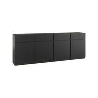 SIDEBOARD Bern 224,8/82,4/40 cm 4 Schublade(n)  - Schwarz, Design, Holzwerkstoff (224,8/82,4/40cm) - MID.YOU