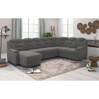 WOHNLANDSCHAFT in Chenille Anthrazit  - Anthrazit/Schwarz, Basics, Kunststoff/Textil (162/330/211cm) - MID.YOU