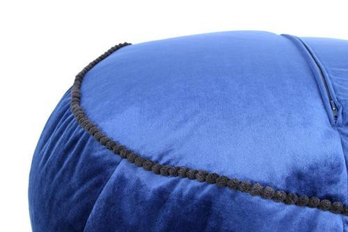 TABURETKA „PUFF“, 65/35/65 cm - modrá, Modern, textil (65/35/65cm) - Livetastic