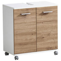 WASCHBECKENUNTERSCHRANK 60/63,4/32,6 cm  - Chromfarben/Weiß, KONVENTIONELL, Holzwerkstoff/Kunststoff (60/63,4/32,6cm) - Stylife