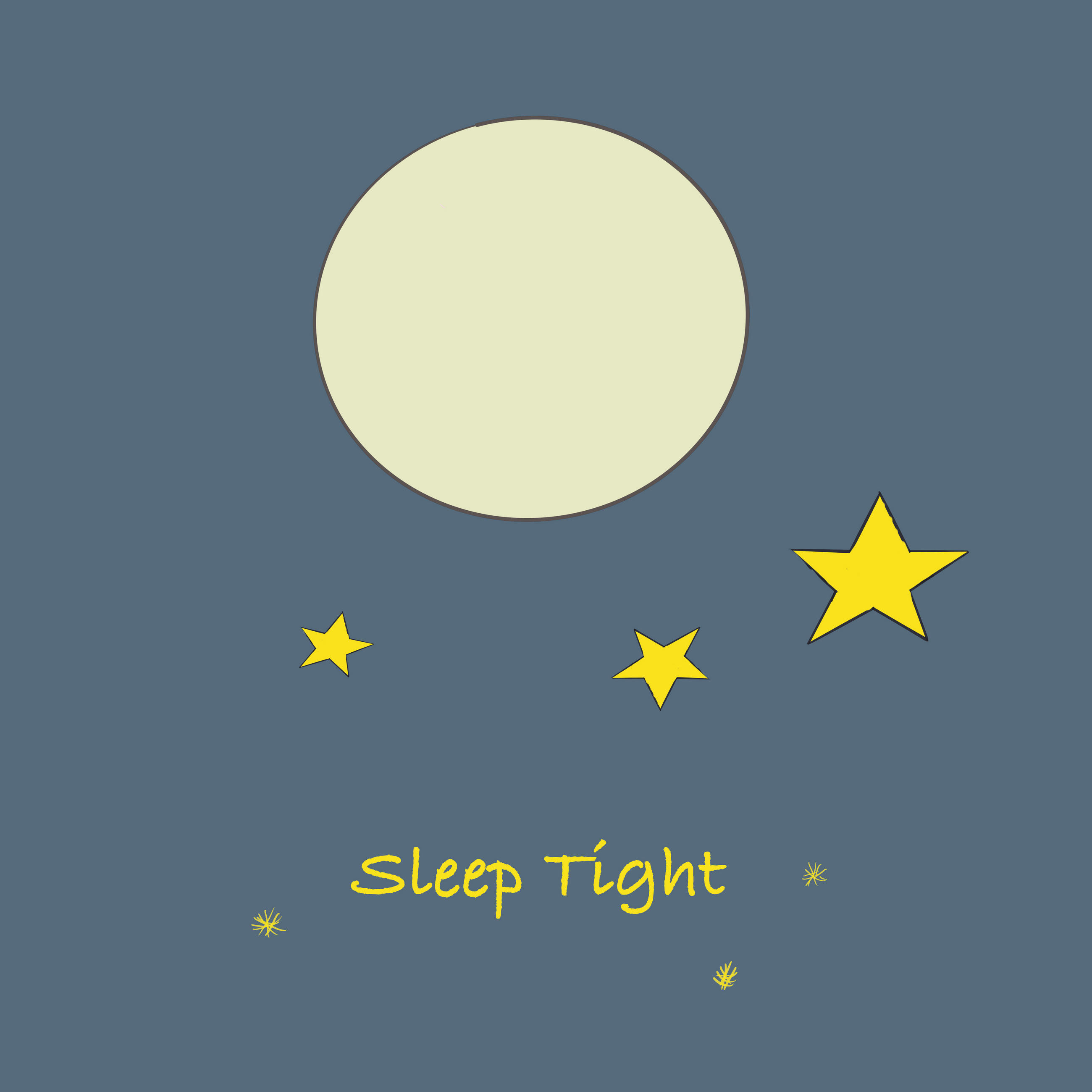 XXXLutz Babywanddeko Sleep Tight Blau 40x40x3 cm