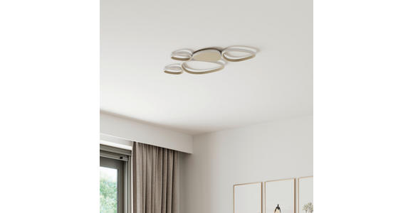 LED-DECKENLEUCHTE Acrux 90,5/52/4 cm  - Sandfarben, Design, Kunststoff/Metall (90,5/52/4cm) - Novel