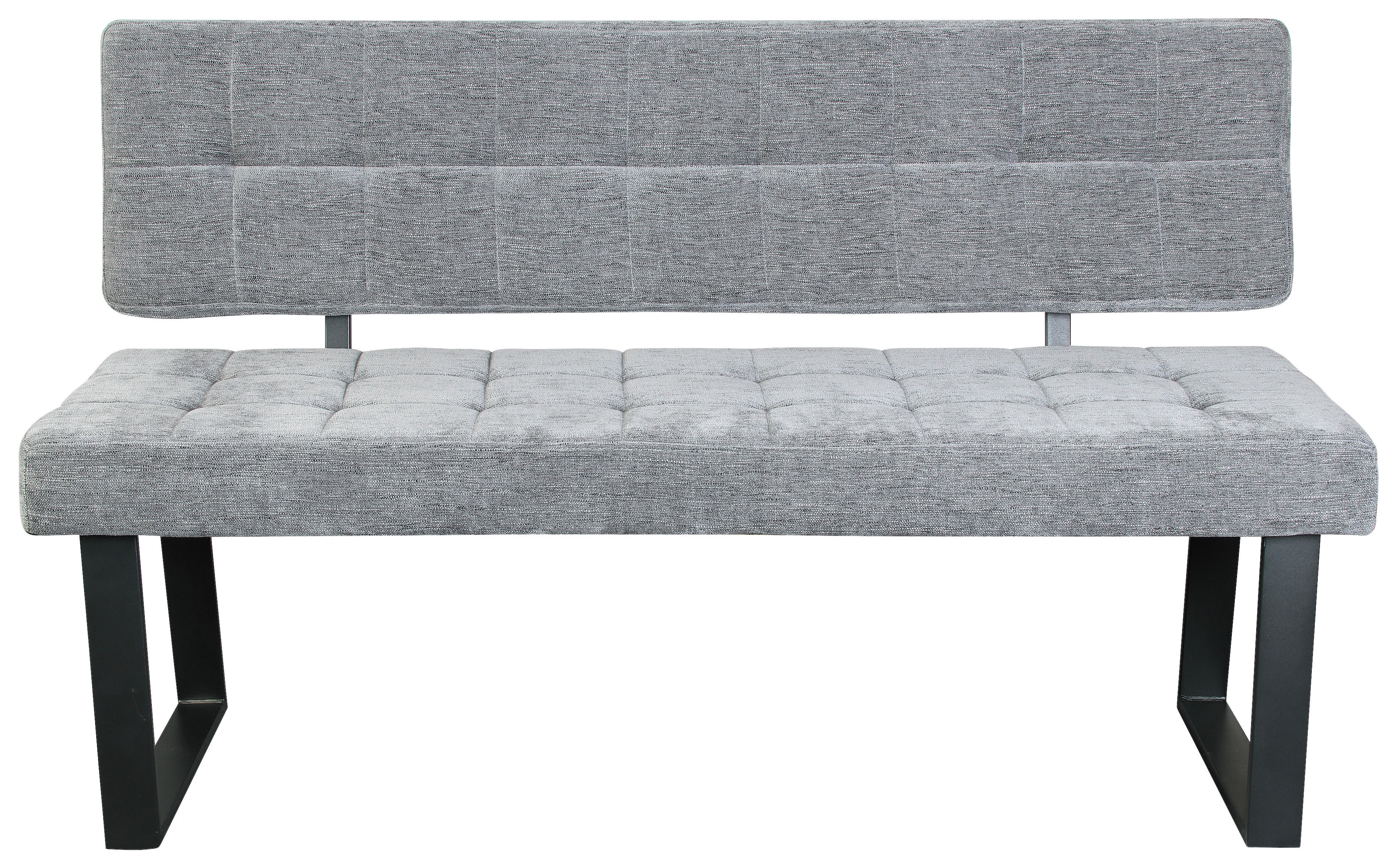 SEDACÍ LAVICE, světle šedá - černá/světle šedá, Moderní, kov/textil (140/85/56cm) - MID.YOU