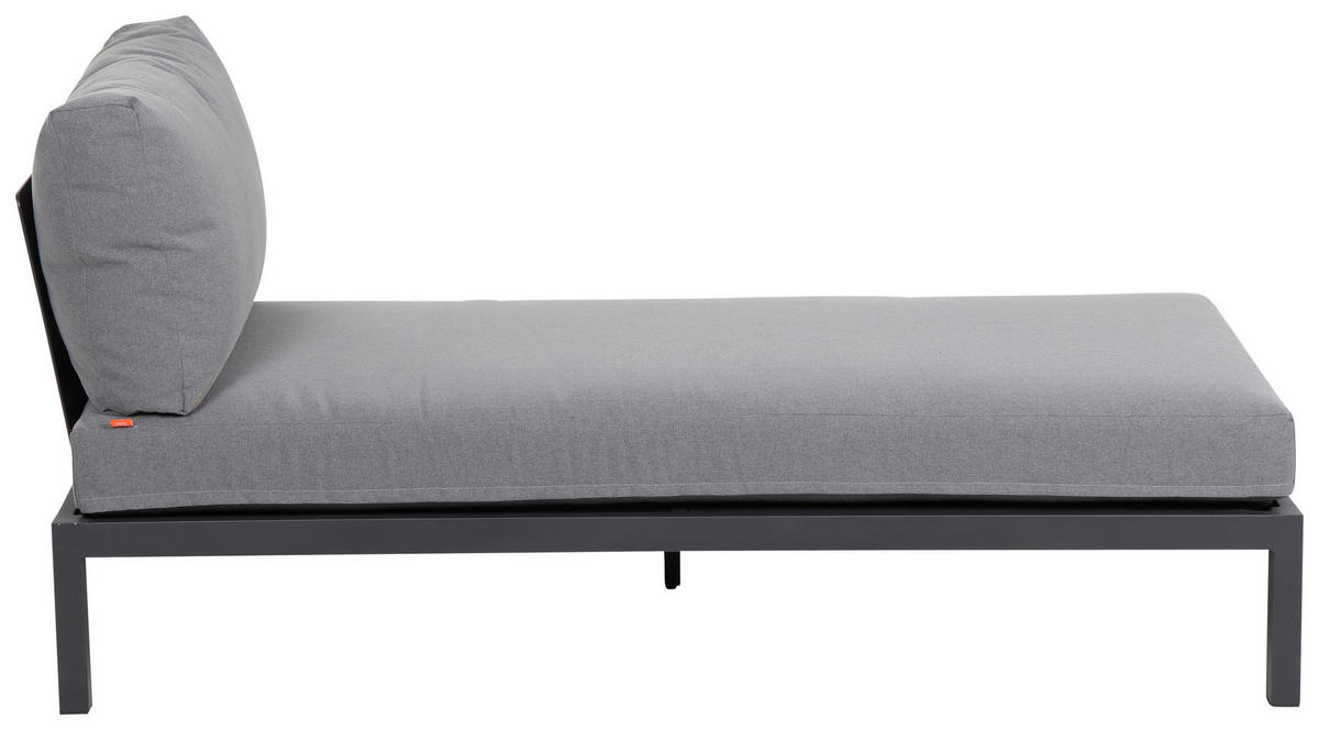 LOUNGEBETT  - Anthrazit/Grau, KONVENTIONELL, Holz/Textil - Siena Garden